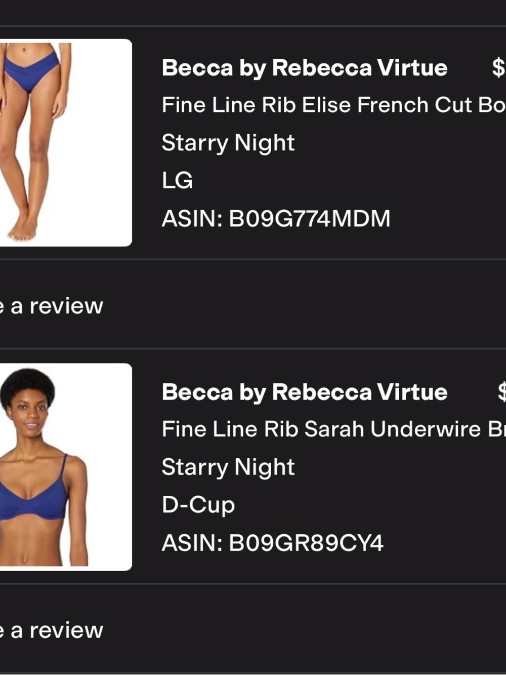 BECCA Blue Ribbed Bikini Set - Picture 14 of 15